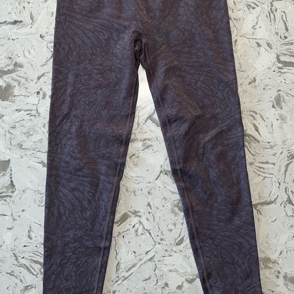 Gymshark Purple Print Leggings. Size Medium.